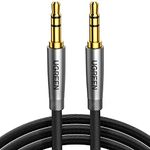 UGREEN Aux Cable 6.6FT Braided Stereo 3.5mm Audio Cable Headphone Mini Jack Male to Male Auxiliary TRS Lead Compatible with iPhone Galaxy iPad iPod Car Speaker MP3 Player Home Stereo TV PC Laptop (2M)