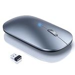 TECKNET Bluetooth Mouse, 2.4G Rechargeable Wireless Mouse for Laptop, Tri-mode Slim Silent Computer Mouse 4000 DPI Portable for Macbook/iPad/Android/Windows/Linux