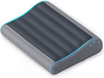 FLEXTAILGEAR Ultraligera Camping Inflable Almohada, cómoda cojín Cervical, Compresible compacta Air Almohadas, para Viajes, Exterior, Senderismo, Oficina Cuello y Apoyo Lumbar (Gris)