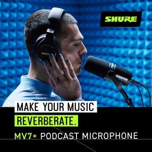 Shure MV7+ Podcast Microphone – Black USB/XLR Dynamic Mic