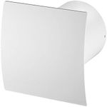 Bathroom extractor fan, diameter 100 mm, ball bearing, Silent Standard Escudo–Line System+, White, Ø 100 4.40 watts