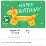 Amazon Pay eGift Card - Happy Birthday (Balloon Dog) - Animated