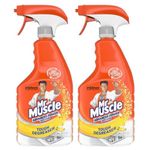 Mr Muscle Advanced Power Kitchen Cleaner Stainless Steel Tough Degreaser Citrus Scent 750ml 2 Pack with Welari Thank You Card | 2 Pack | 2 x 750ml