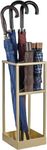 INDIDECOR 35805 Geometric Modern Matte Black Metal Freestanding Large & Small Umbrella Holder Stand Storage Rack - Golden