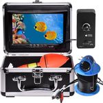 1200TVL Underwater Ice Fishing Camera 7inch LCD Monitor,30m/98ft Cable 10000mAh Battery,Fish Finder with 24pcs Lights Camera.12pcs Infrared,12pcs White Lights,Aluminium Case for Lake,Fish Boat