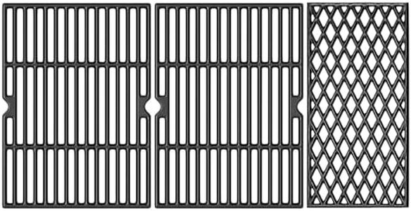 DGH474CRP Grill Grate for Dyna-Glo 5-Burner DGH485CRP DGH474CRP-D DGH485CRP-D DGH483CRP DGB495SDP Gas Grill Replacement Parts, Cast Iron Cooking Grates for Dyna Glo 70-01-911 Side Searing Grates