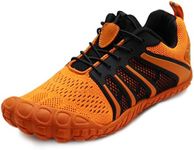 Oranginer Men's Barefoot Shoes - Big Toe Box - Minimalist Cross Training Shoes for Men Orange Size: 7 US