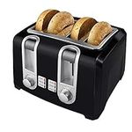 BLACK+DECKERE 4-Slice Toaster with Extra Wide Slots and 6 Shade Settings