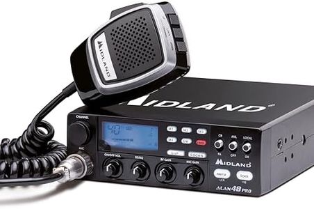 Midland - Radio CB Alan 48 Pro, Radio Récepteur Émetteur Véhicule Multibande sans Licence, Puissance Réglable 1W/4W, Écran LCD, Scan, Dual Watch, RF Gain, Filtres ANL et Noise Blanker, Micro 6 Pin