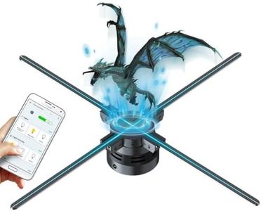 3D Hologram Fan,27.5 Inch Missyou 3D Holographic Projector Advertising Display with Remote and Bluetooth and Splicing,700 Video Library and 832 LED for Business Store Signs,Bar,Casino,Party Halloween