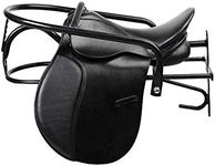 HORZE Lockable Saddle Rack - Black - One Size