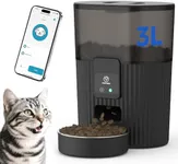 Automatic Cat Feeder, WiFi Pet Feeder for cat/Dog Compatible with Alexa & Echo, 15 Cup Timed Cat Food Dispenser for Remote Feeding, up to 10 Meals Per Day with APP Control
