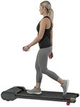 Sunny Health & Fitness Walkstation Slim Flat Treadmill for Under Desk and Home - SF-T7945,Black