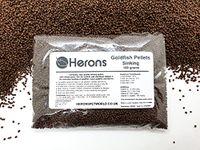 HERONS - Goldfish Pellets, Sinking Pellets for All Goldfish Varieties and Koi Fry - Multi-ingredient with Wheat Germ, Lecithin and Stabilised Vitamin C - High Protein - 100 grams