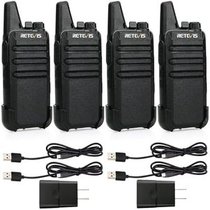 Retevis RT22 Two Way Radio Long Range Rechargeable,Portable 2 Way Radio,Upgrade Type C Handsfree Walkie Talkies for Adults Cruise Hiking Hunting Skiing(4 Pack)