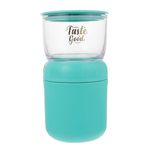 VOSAREA Portable Cereal and Milk Cups Container: Plastic Large Capacity Breakfast Drink Milk Cup - Reusable Cereal to-Go Container Cup with Lids