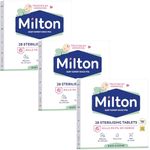 3 x Milton Sterilising Tablets - 84 Tablets | Kills 99.9% of Germs | Trusted by Midwives | Effective for 24 Hours | Ideal for Travel & Home Use.