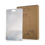 Kitchen Stainless Steel Chopping Board Large & Thick - Fruits, Meat & Vegetables Cutting Board - Premium Heavy-Duty Metal Chopping Board Steel - Hygienic, Double-Sided, Dishwasher Safe (35.5cm x 25cm)