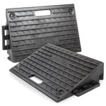 Street Solutions UK Rubber Kerb Ramp 4 inch Rise - Pack of 2 Non-Slip Kerb Ramps for Cars, Mobility Scooters and Wheelchairs