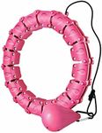 24 Knots Smart Hula Hoop Fitness Detachable Hoops Weight Hoola Hoops (Pink)