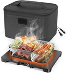 Electric Heated Lunch Box - Small Food Warmer For Men And Women, Mini Portable Travel Microwave, 12V/24V/110V 3-In-1 Self Heating Oven For Car, Truck, Office