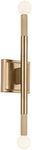 Kichler Odensa 2-Light Vanity, Modern Light in Champagne Bronze, Mount Horizontally or Vertically, for Illuminating Art, TV, Mirrors, Bookshelves, Bed, Vanity, Bar, Nook, Hallways (17" x 5"), 52556CPZ