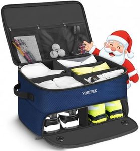 YOREPEK 2 Layer Golf Trunk Organizer for Golf Accessories for Men, Sturdy Golfing Trunk Storage Storing All Your Gear In One, Golfer Bag Storage, Golfing Gifts Birthday Gifts for Men, BLUE