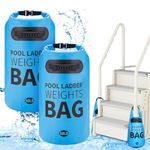 Heavy Duty Pool Ladder Weights - 50lbs Sand Fillable Universal Sand Bags Step Anchors, 500D PVC Waterproof Tear-Resistance Foldable Sandbags for above Ground Swimming Pools Stair Entry Systems, 2PCS