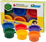 Levin 6 Pcs 30ML Finger Paint, non toxic Smooth, Mixable, Easy to Wash & Dry Paints for Kids