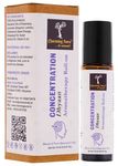 Concentration Aromatherapy Roll-on | Activate your senses and helps to develop sound concentration | Blend of pure Essential Oils byu Charming Aura | 10ml | Crafted by certified Aromatherapists (Concentration Roll-on, Pack of 1)