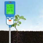 Serplex® 6-in-1 Digital Soil Tester with pH Meter, Moisture Sensor, Sunlight, Temperature, Humidity & Fertility Reader, Rotating Backlight LCD Display, Soil Test Kit for Gardening, Farming, Plant Care