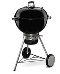 Weber 57cm Master-Touch Charcoal Kettle Barbecue BBQ - Black Porcelain Enamelled Steel Bowl