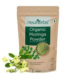 Neuherbs Organic Moringa Powder | Drumstick Leaf Powder/Churna | Rich In Antioxidant & Protein To Support Digestion, Hair & Skin Health | Certified Organic - 200g