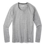 Smartwool Women's Classic All-Season Merino Wool Base Layer — Long Sleeve Shirt (Slim Fit), Light Gray Heather, Small