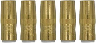 5-PK NS-5818B Nozzle Centerfire Slim 5/8" 1/8" Recess Brass For Bernard Mig Gun