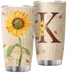 COZYCRIB Gifts for Her Tumblers with Lids for Women Sunflower Gifts for Women Gifts for Her, Girls, Friends, Mum, Bridesmaids, Sisters Birthday Gifts for Women(K)