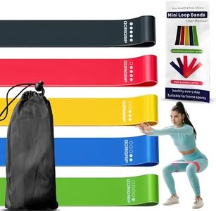 Gorigrip Resistance Bands Set of 5 – Exercise Bands for Home Gym, Fitness & Rehab – Elastic Band Kit with Carry Bag & Training Guide – Resistance Band for Men and Women