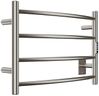 ANZZI Glow 4-Bar Wall Mounted Towel Warmer in Brushed Nickel, Energy Efficient 40W Electric Plug in Heated Towel Rack, Stainless Steel Towel Heater Rail Quick Towel Dryer, TW-AZ018BN