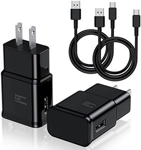 Type C Charger Fast Charging, 2 Pack USB C Android Phone Wall Charger Block & 6ft Charge Cable Cord, for Samsung Galaxy S8 / S9 / S10 Plus Active S10e, S20 / S21 Ultra Plus, Note 8 9 10, Pixel 3 etc