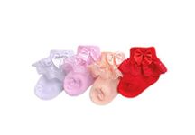 heartbury Cute and Colorful Pure Cotton Baby Girl Frill/Lace Socks (Pack of 4) (3-4 Years)