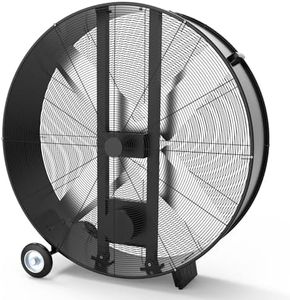GarveeHome 42 Inch Industrial Drum Fan, 900W High Velocity Floor Fan with 2 Speeds, Heavy Duty Metal Garage Fan for Warehouse, Commercial, Workshop, Factory and Basement