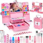 Kids Makeup Sets For Girls - Girls Washable Make Up Starter Kit, Childrens Princess Pretend Play Games Toys Presents, Little Girl Birthday Gifts Set For Age 4-12 Year Old