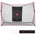 Capsste Golf Practice Net for Backyard, 10x7 FT Large Golf Net with Frame and Carry Bag, Ideal for Driving, Chipping, Pitching and Swing Training, Indoor Outdoor Use (10x7ft with Target)