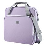 Losong 3 Ring Zipper Binder 2 Inch with Shoulder Strap 500 Sheet Capacity & Multi-Pockets for School and Office Binder Organizer, Compatible with 13-Inch MacBook/Tablet (Patent Design Purple)