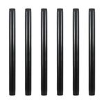 GeilSpace 6 Pack 3/4" × 14" Pre-Cut Black Metal Pipe, Industrial Steel Fits Standard Three Quarters Inch Black Threaded Pipes and Fittings - Vintage DIY Industrial Shelving (3/4" × 14", Black)