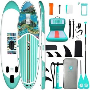 Niphean Inflatable Stand Up Paddle Board with SUP Accessories,Forest Green