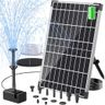 POPOSOAP Solar Fountain Pump, 12W Solar Water Pump Kit with 4400mAh Battery Backup Work All Day, 8 Nozzles & PVC Tubing, Solar Pond Pump for Bird Bath Garden Pond Fish Tank P112D