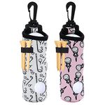 GAG GIFTS Golf Gifts for Women, 2 Pack Golf Ball Tee Holder, Print Golf Ball Carry Bag with Light Weight Hook, Portable Golf Accessories for Ladies/Girls, Golf Tee Holder Pouch for 3 Golf Ball 3 Tees