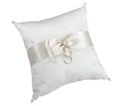Lillian Rose Scattered Pearl Ring Pillow, 7-Inch, Ivory
