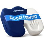 Sleepavo Office Chair Cushion - Seat Cushion for Tailbone Pain Relief - Butt Pillow for Coccyx, Sciatica, and Lower Back Pain - Orthopedic Chair Pad for Lumbar Support in Office Desk (Navy Blue)